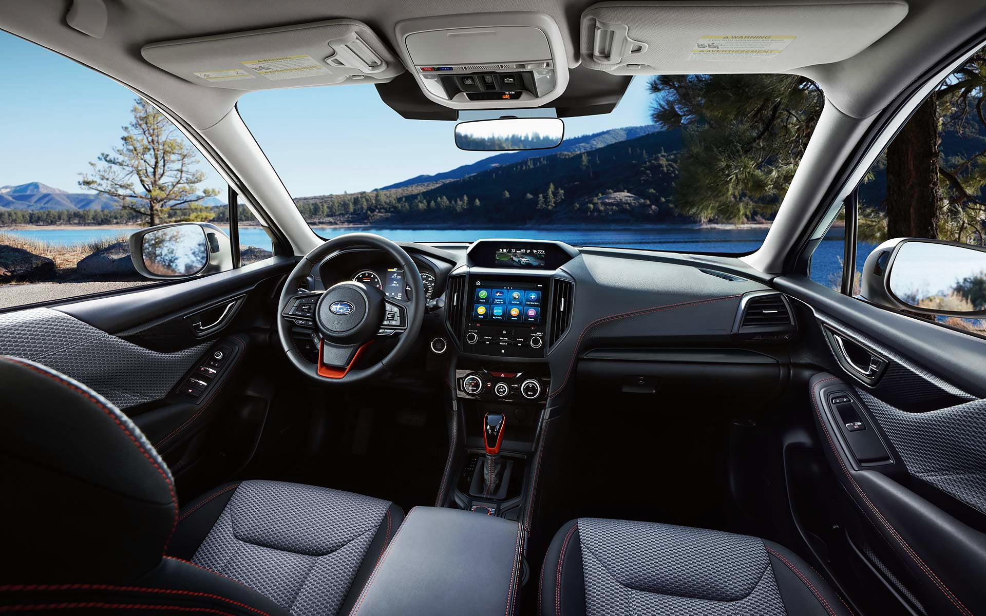 The interior and front dash of the 2022 Forester. | Wyatt Johnson Subaru in Clarksville TN