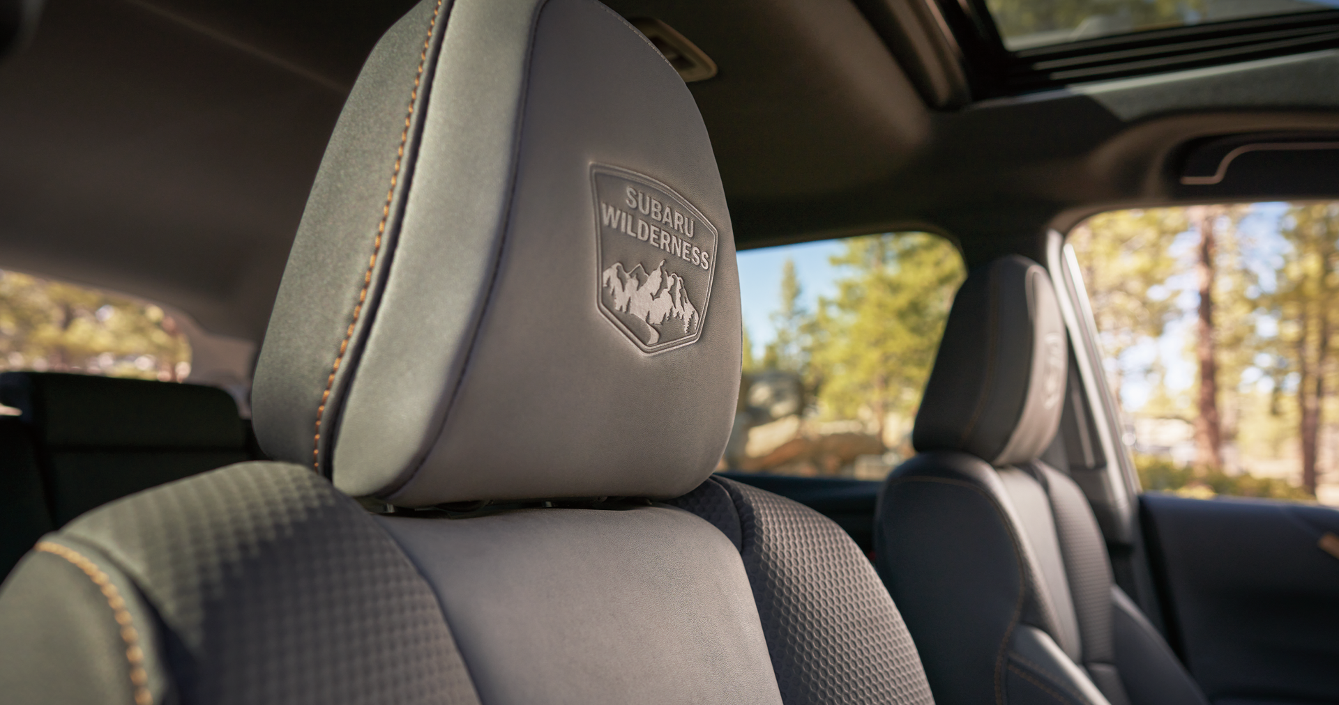 A close-up of the StarTex® water-repellent upholstery on the 2023 Outback Wilderness. | Wyatt Johnson Subaru in Clarksville TN