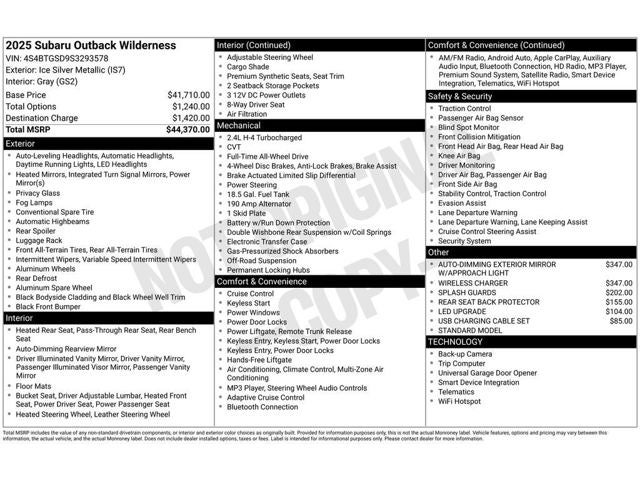 2025 Subaru Outback Wilderness