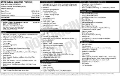 2025 Subaru Crosstrek Premium