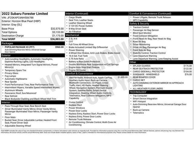 2022 Subaru Forester Limited