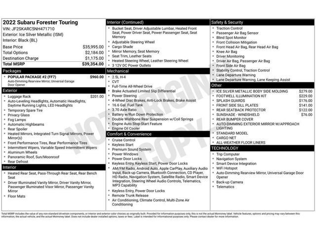 2022 Subaru Forester Touring