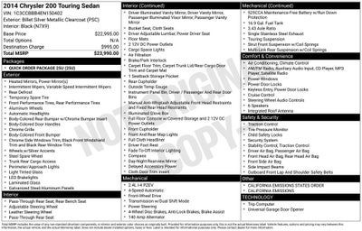 2014 Chrysler 200 Touring