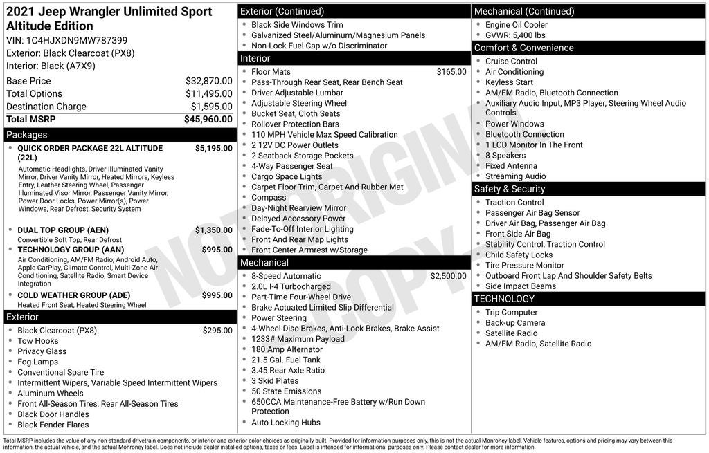 2021 Jeep Wrangler Unlimited Sport Altitude
