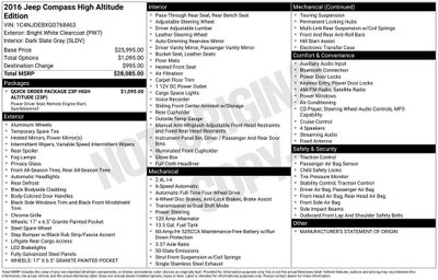 2016 Jeep Compass High Altitude