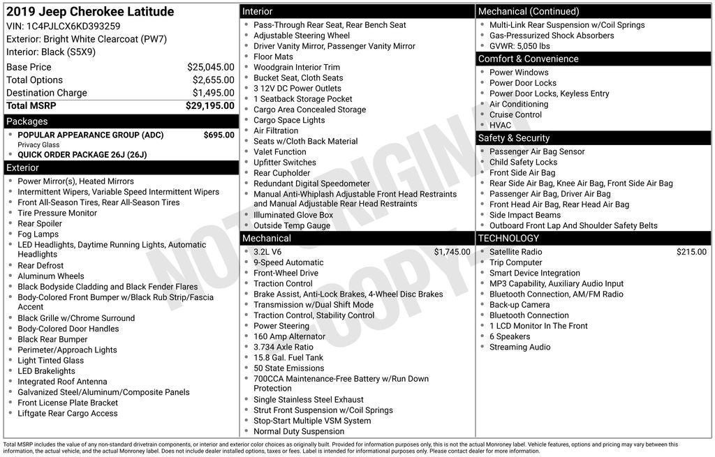 2019 Jeep Cherokee Latitude