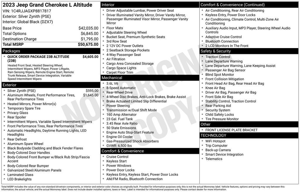 2023 Jeep Grand Cherokee L Altitude