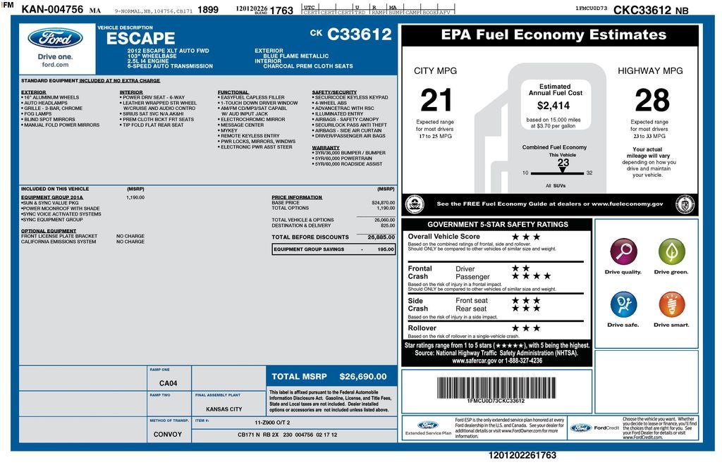 2012 Ford Escape XLT