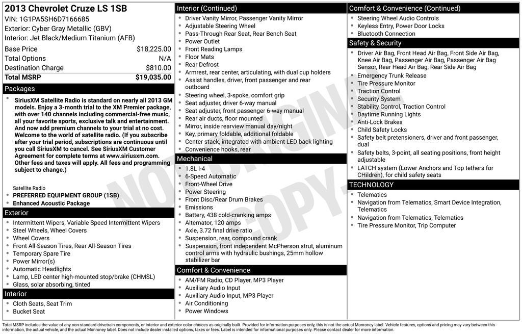 2013 Chevrolet Cruze LS