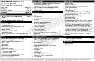 2019 Chevrolet Malibu LS 1LS