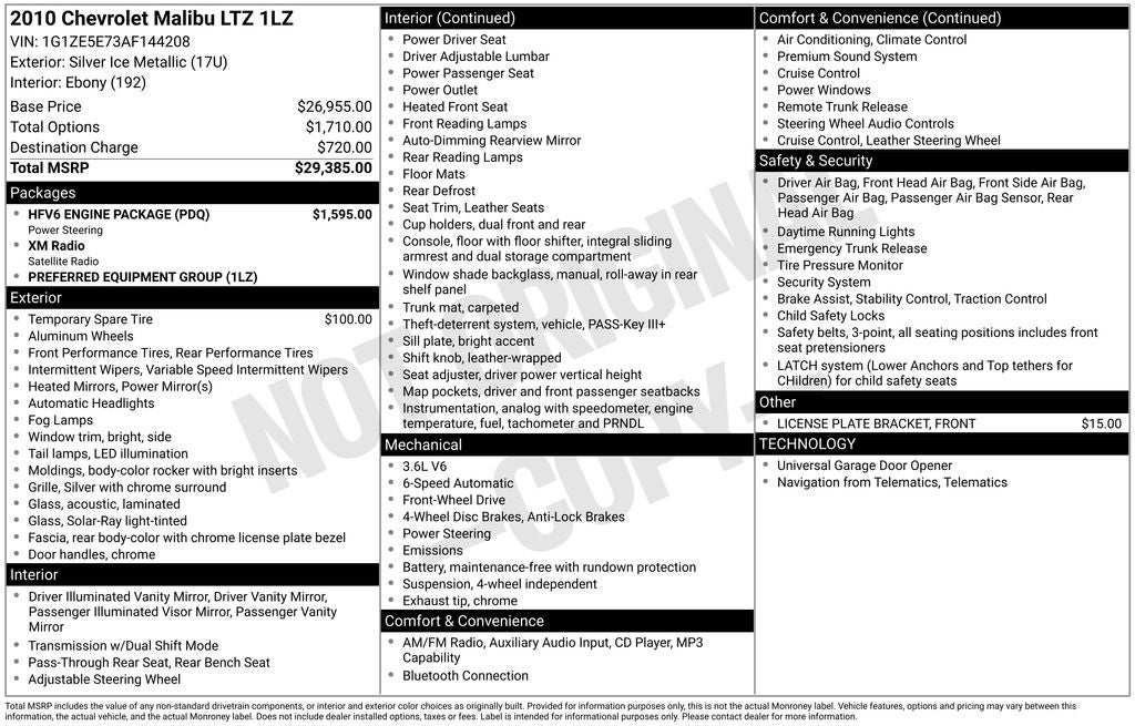 2010 Chevrolet Malibu LTZ