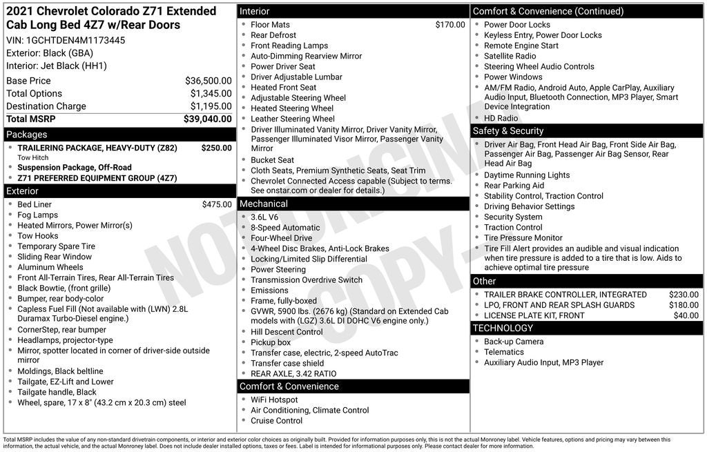 2021 Chevrolet Colorado Z71
