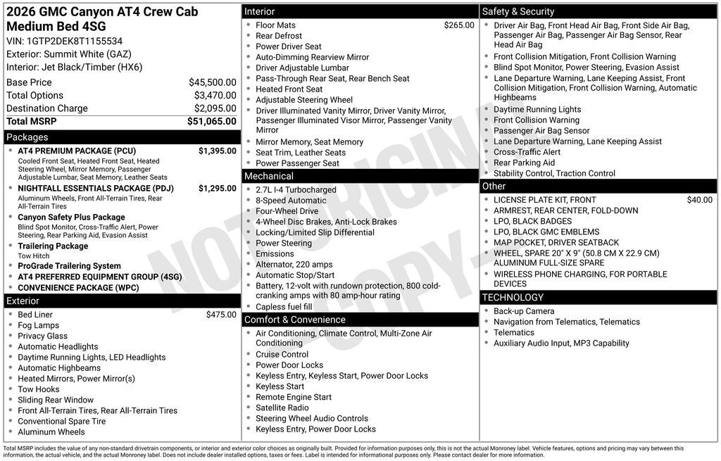 2026 GMC Canyon AT4