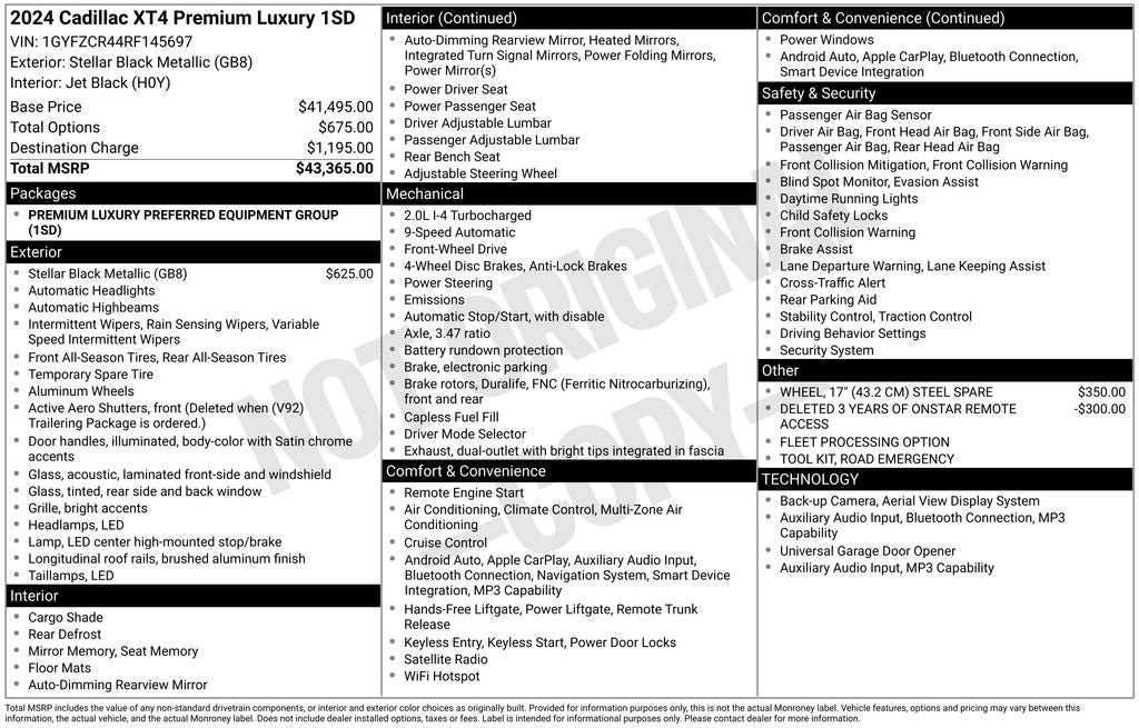 2024 Cadillac XT4 Premium Luxury