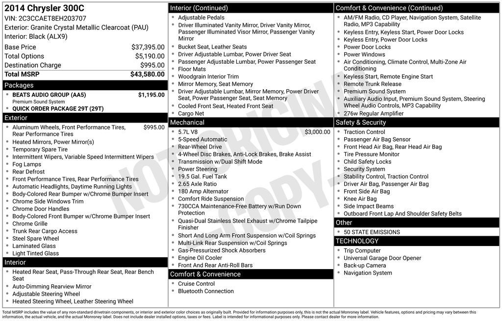 2014 Chrysler 300 C