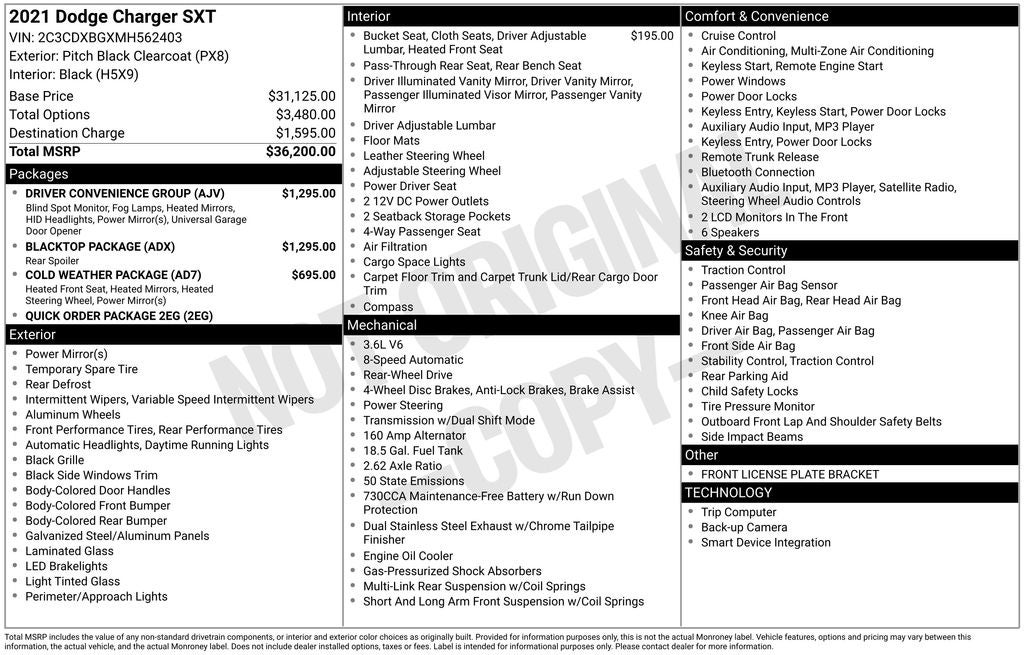 2021 Dodge Charger SXT