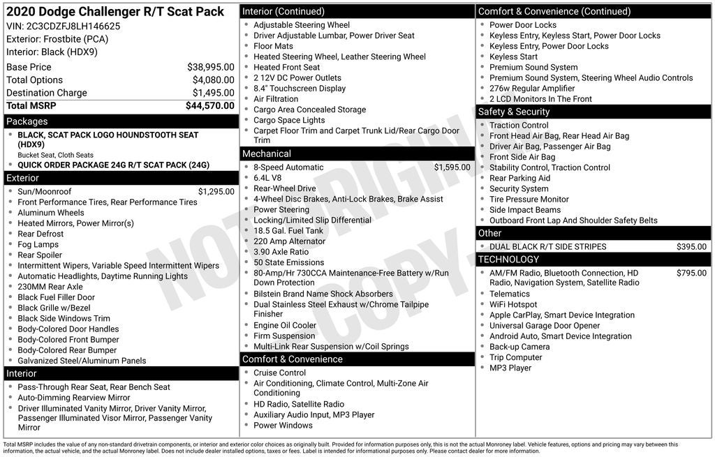 2020 Dodge Challenger R/T Scat Pack