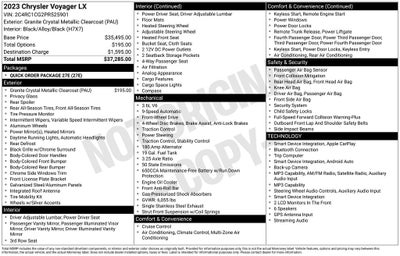 2023 Chrysler Voyager LX