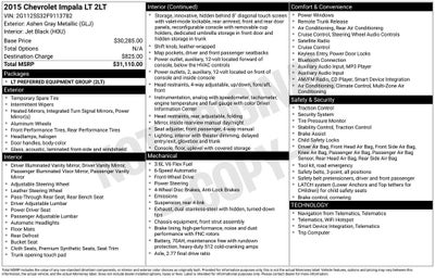 2015 Chevrolet Impala LT 2LT