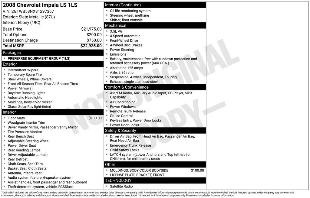 2008 Chevrolet Impala LS