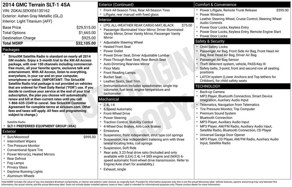 2014 GMC Terrain SLT-1