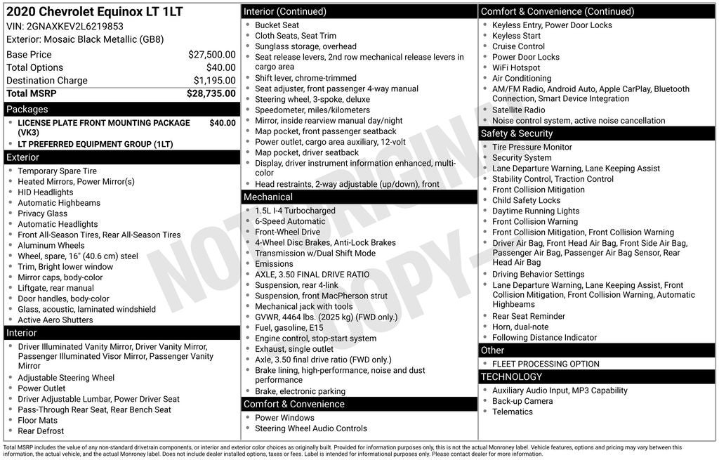 2020 Chevrolet Equinox LT