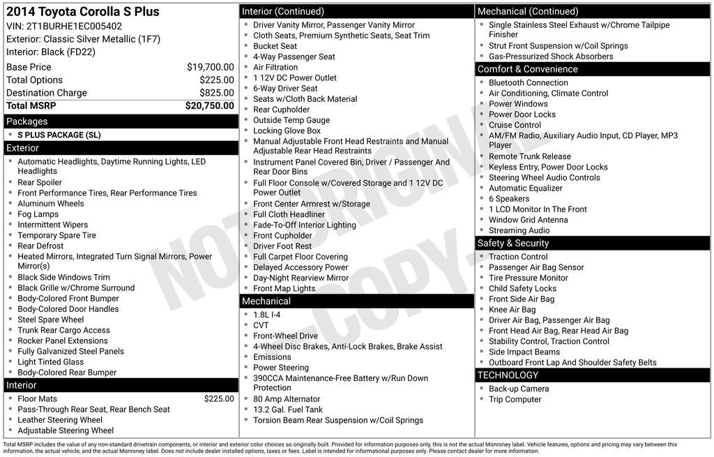 2014 Toyota Corolla L