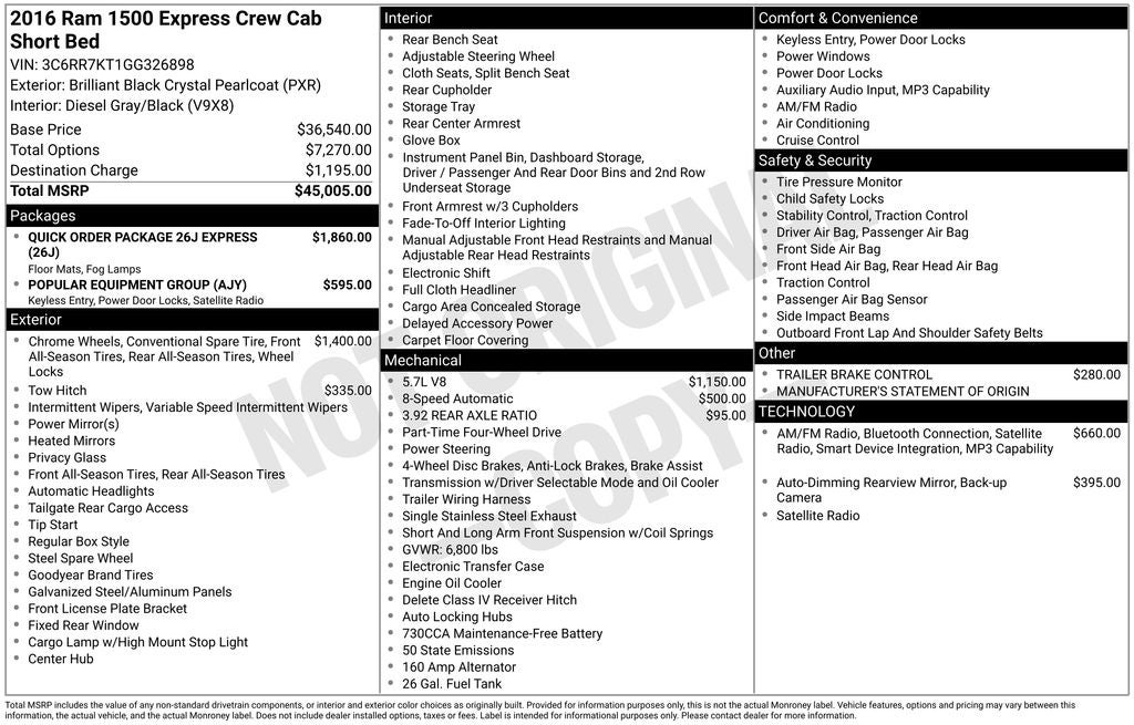 2016 RAM 1500 Express
