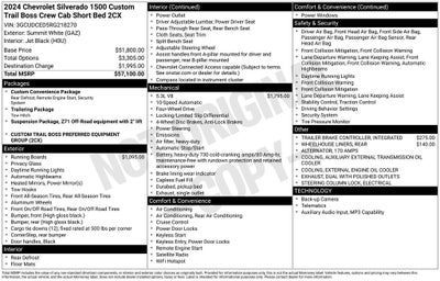 2024 Chevrolet Silverado 1500 Custom Trail Boss