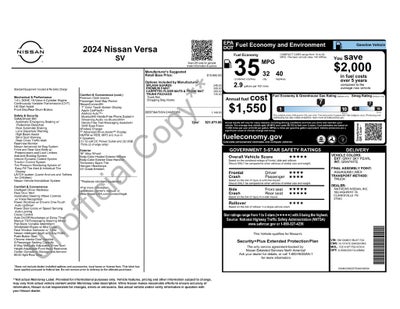 2024 Nissan Versa 1.6 SV