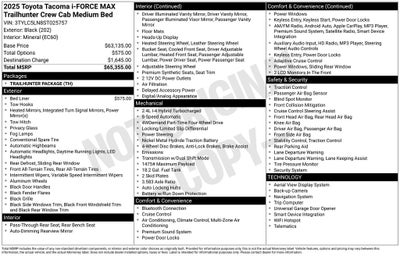 2025 Toyota Tacoma Hybrid Trailhunter