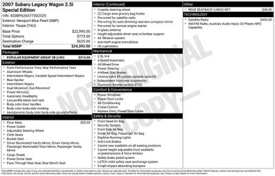 2007 Subaru Legacy 2.5i Limited