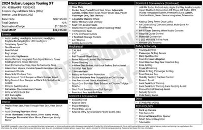 2024 Subaru Legacy Touring XT
