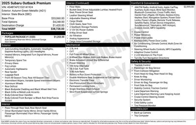 2025 Subaru Outback Premium