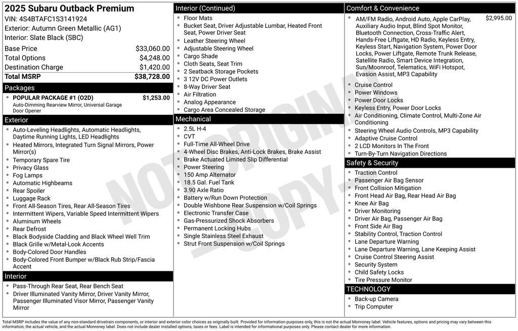 2025 Subaru Outback Premium