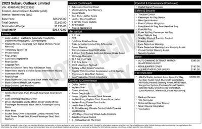 2023 Subaru Outback Limited