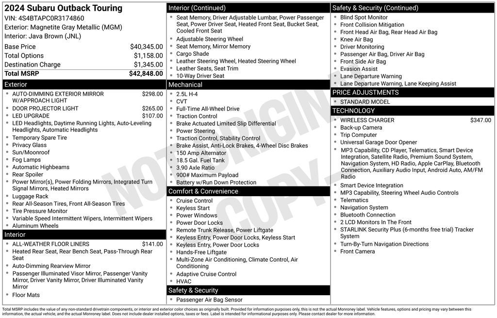 2024 Subaru Outback Touring