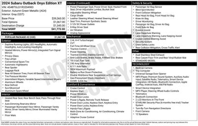 2024 Subaru Outback Onyx Edition XT