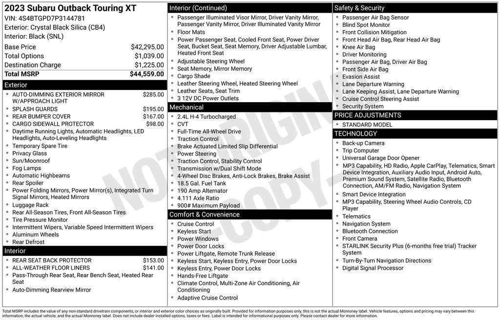 2023 Subaru Outback Touring XT