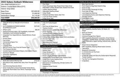 2022 Subaru Outback Wilderness