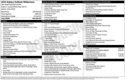 2024 Subaru Outback Wilderness