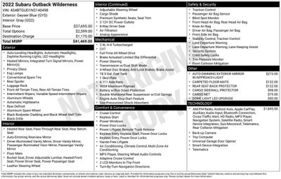 2022 Subaru Outback Wilderness