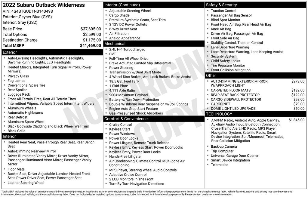 2022 Subaru Outback Wilderness