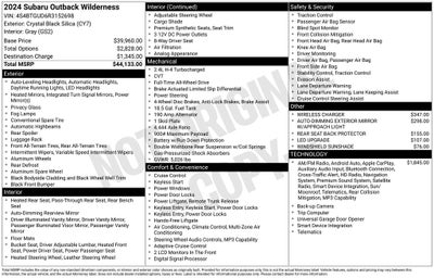 2024 Subaru Outback Wilderness