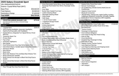 2025 Subaru Crosstrek Sport