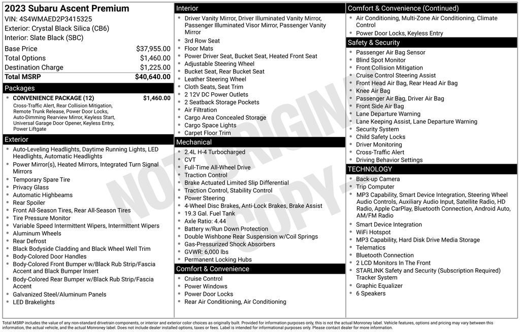 2023 Subaru Ascent Premium
