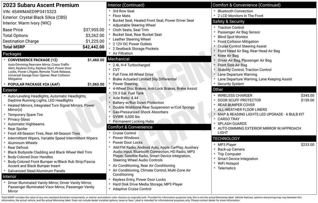 2023 Subaru Ascent Premium