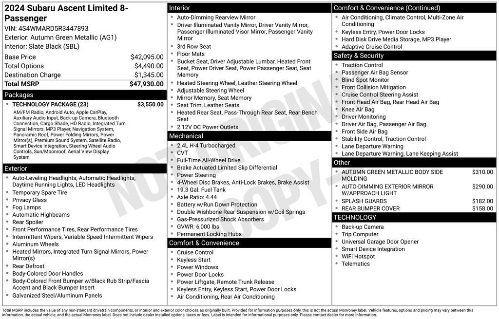 2024 Subaru Ascent Limited