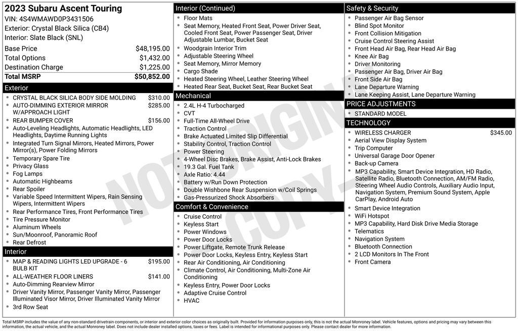 2023 Subaru Ascent Touring