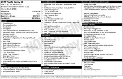 2021 Toyota Camry SE